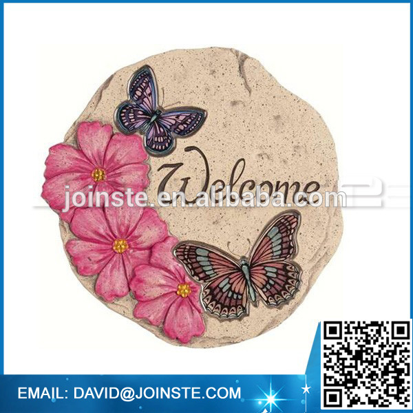 Best selling round shape butterfly garden stepping stone