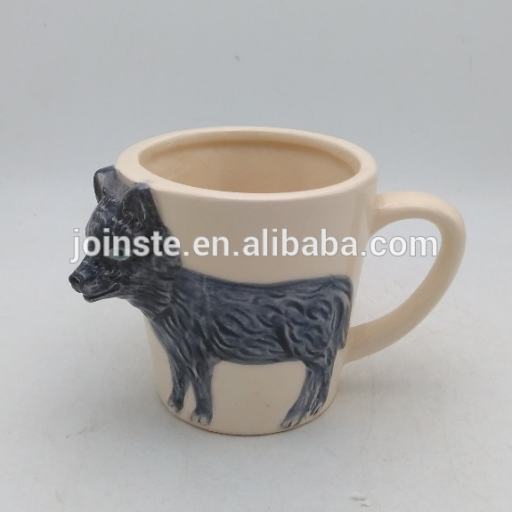 3d dog Ceramic milk mug