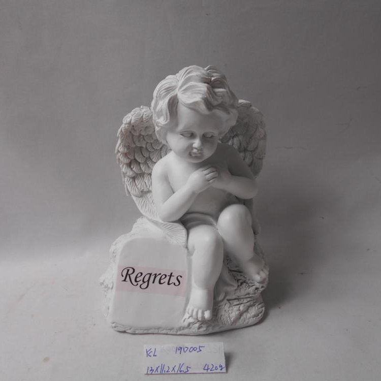 2019 Custom small resin angel figure polyresin statue for home decoration