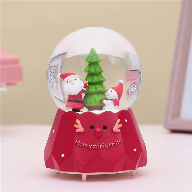 2019 Custom Christmas design glass snow globe for home deco, Santa Claus glass ball