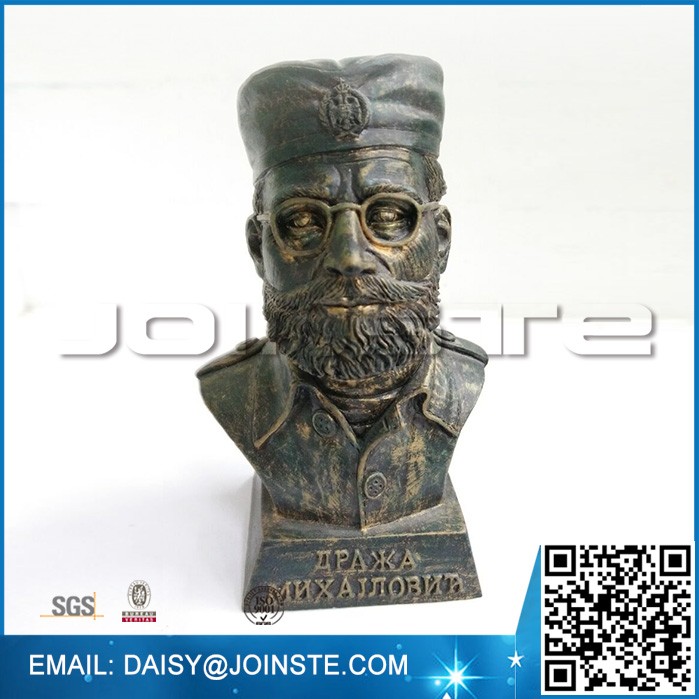 Bronze Serbian Leader bust sculpture souvenir in resin