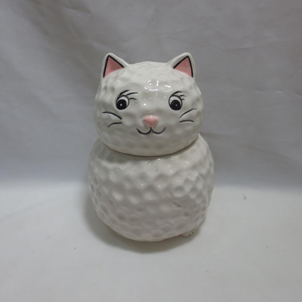 Custom Ceramic Good Kitty! Pet Treat Jar,Stoneware Cat Treat Jar