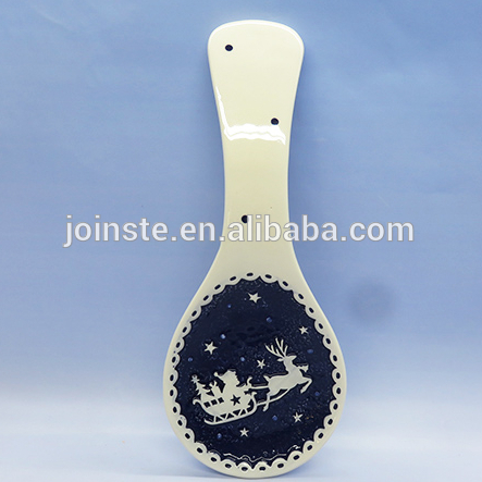 Custom blue deer painting spoon home decoration soup spoon