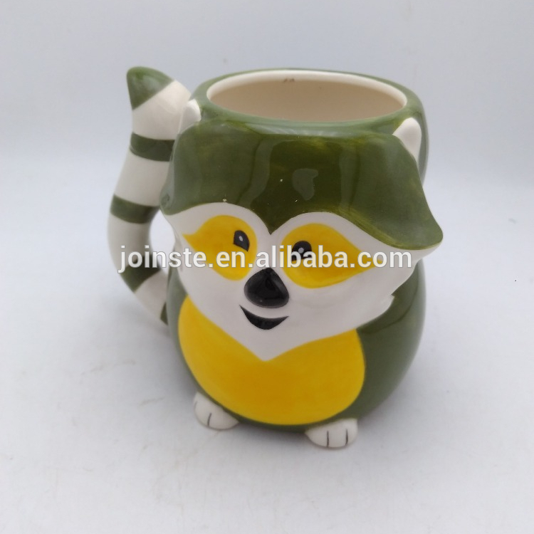 Customized cute animal shaped ceramic mug