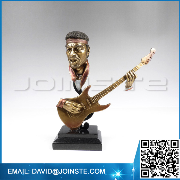 Abstract Resin Guitar Player Figurine Music Character Art Decoration