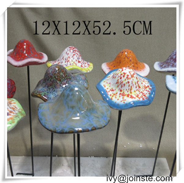 Park decoration mushroom figurine ceramic mushroom figurine