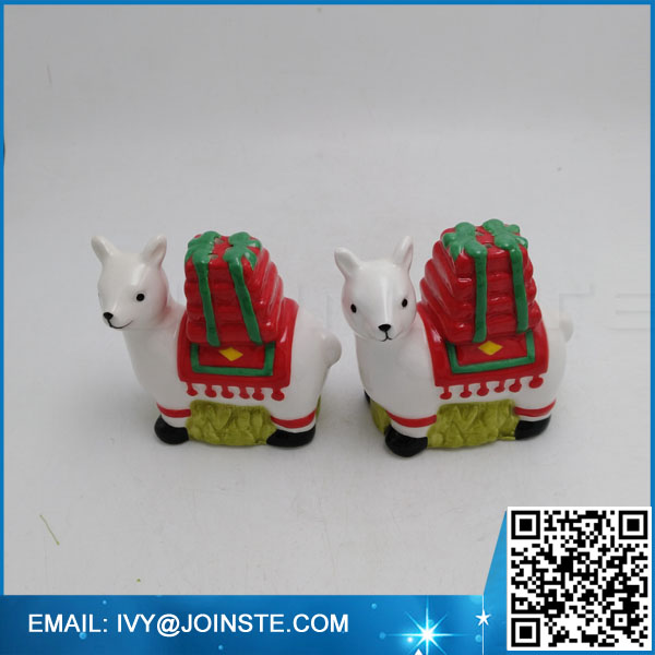 cute alpaca shaped salt and pepper shakers ceramic animal salt and pepper shakers