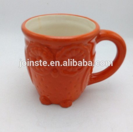 Customized red raccoon ceramic coffee mug