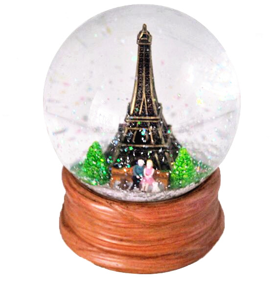 France effel tower souvenirs gift snowglobes