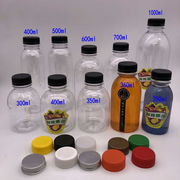 Disposable Plastic PET Juice Bottle at Any size Volume Capacity with Custom logo