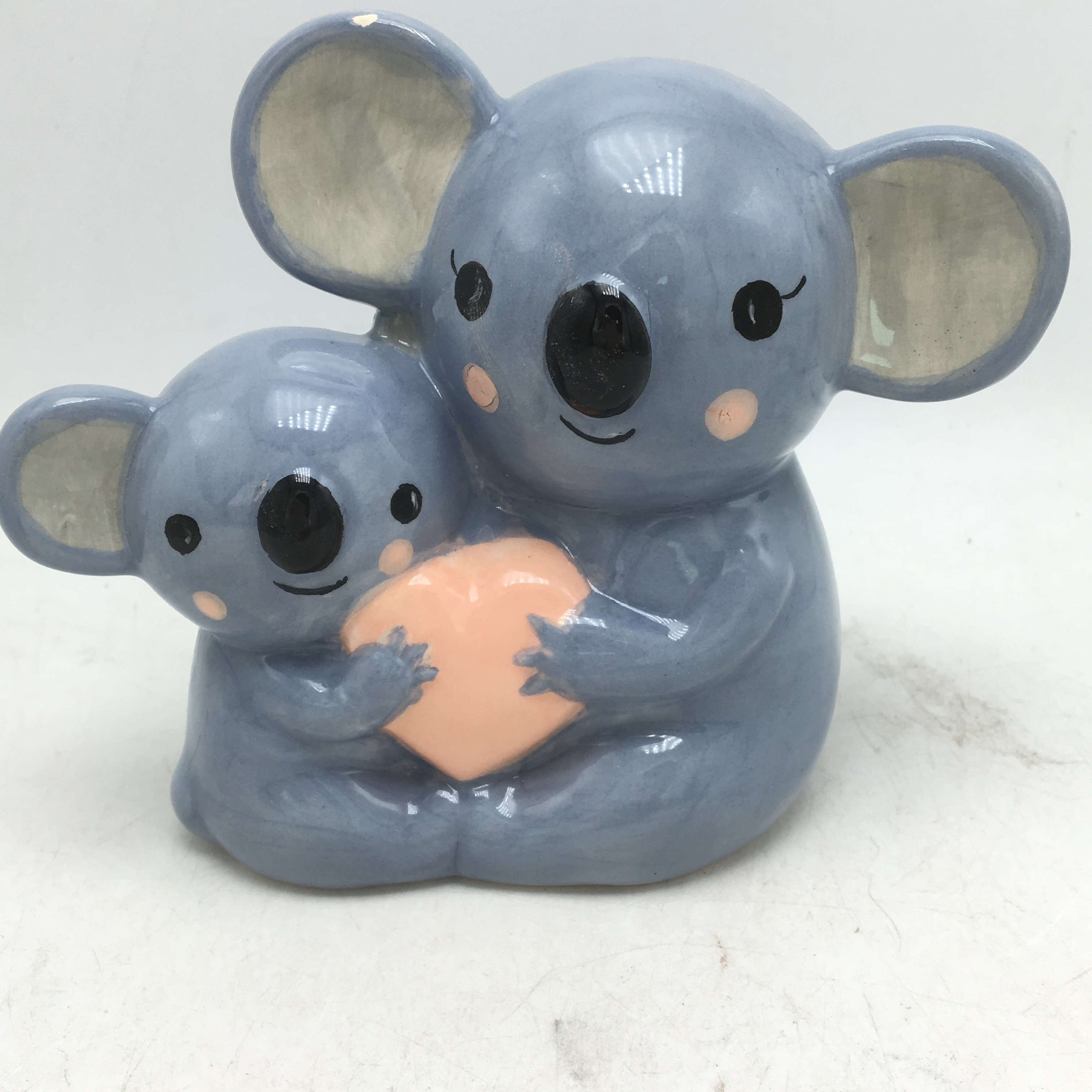 Ceramic Koala & Baby Joey On Tree Coin Bank