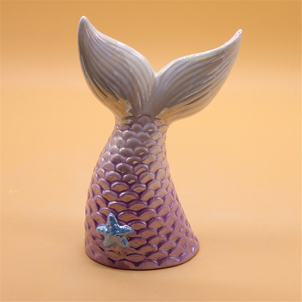 Beauty  creative  mermaid ceramic  money coin bank Customized