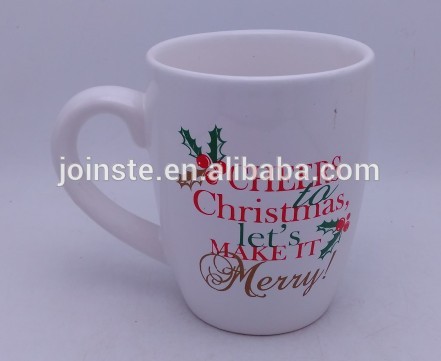 Household china White Christmas ceramic coffee mug