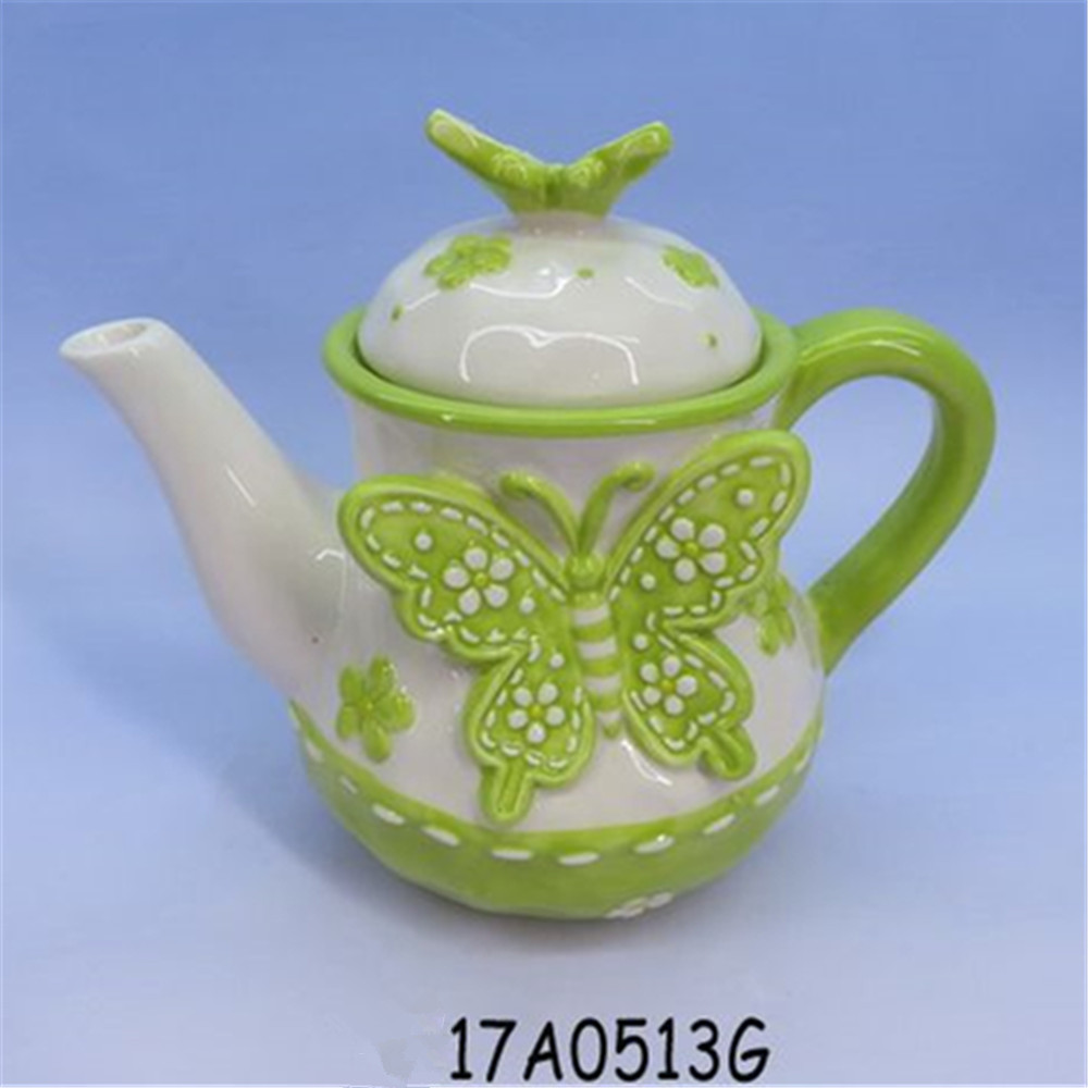 Hand painted ceramic tea pot , 1.0 L ceramic tea coffee pot