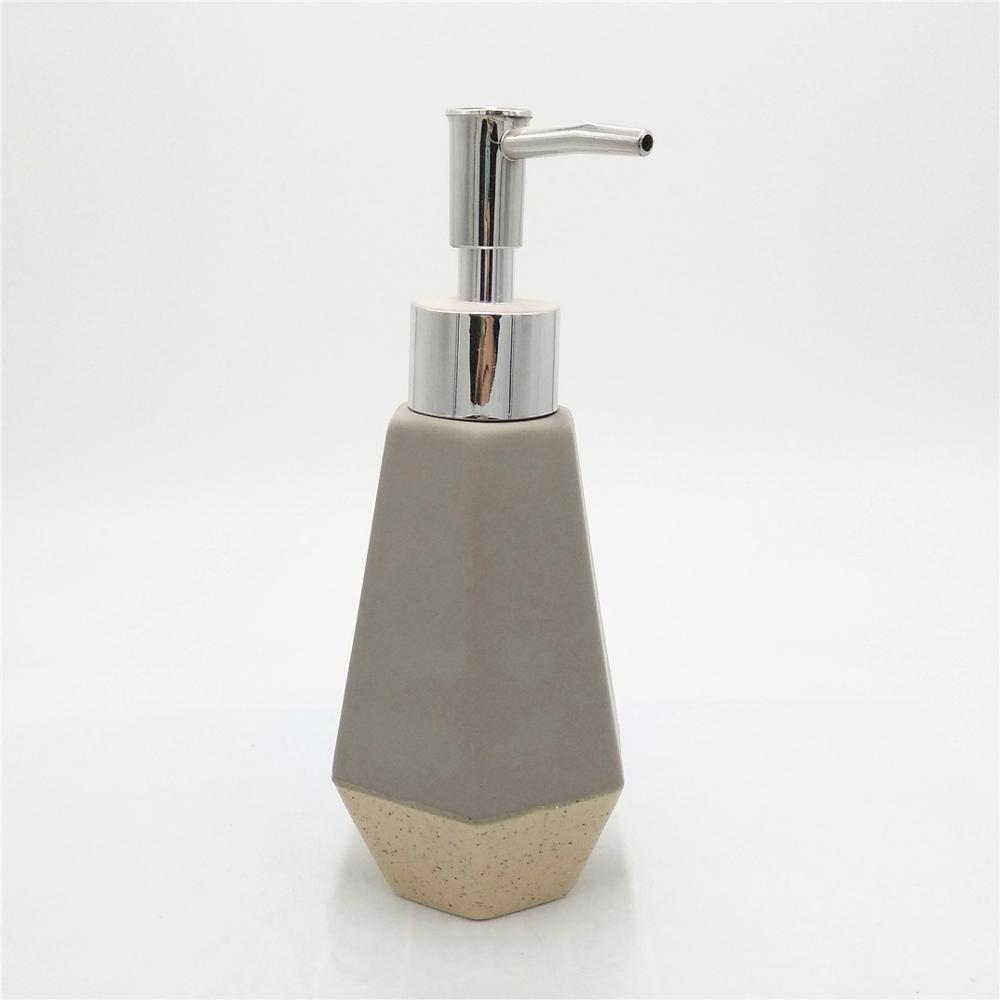 Hotel Ceramic  grey  color  soap dispenser bottle for  liquid  soap