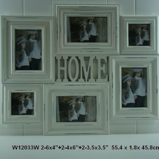 six picture wood letter photo frame wooden picture frame