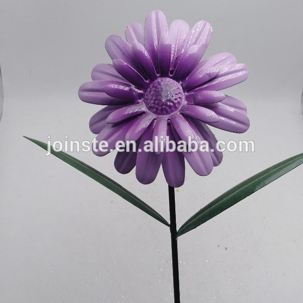 Custom purple color flower wrought iron arts iron metal decoration garden items