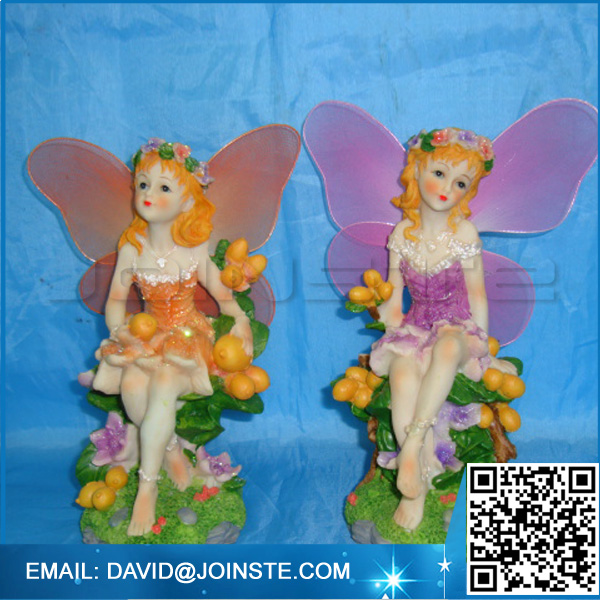 Assorted Resin Fairies Figurines, wings girl garden fairy