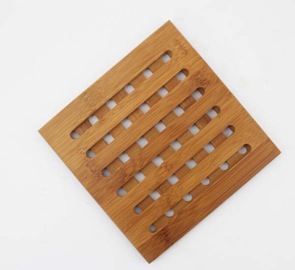 Square Bamboo trivet Mat, Custom accept