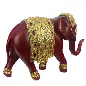 Creative gifts home accessories elephant resin crafts living room decoration;Wood Texture Gold Elephant Figurine Home Decoration