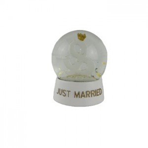 Custom Wedding Snow Globe For Wedding Gift; Snowglobe with Heart; Snow Globe Snowglobe Swan with Crown