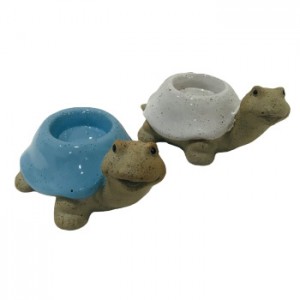 Ceramic Tealight Candle Holder Cute Turtle Tealight Holder; Flowing Glaze Turtle Shape Ceramic Tea Light Holder